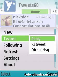 Tweets60 1.36.1 Lite - Symbian OS 9.1